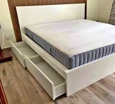 Ikea malam bed with ikea mattress king size 180 x200cm bed
