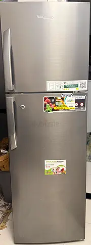 Silver top-freezer refrigerator-Like new