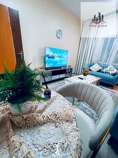 Sharjah, Al Qasimia: One bedroom, living room, kitchen, two bathrooms, and balcony. Price: 3300 AED