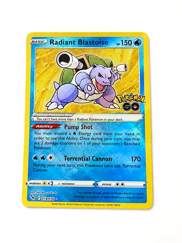 Radiant Blastoise Pokémon Card (Rare) - Mint Condition