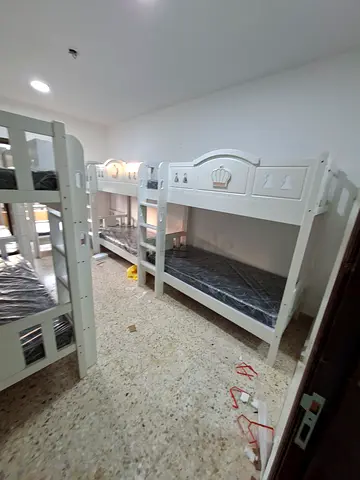 White Wooden Bunk Beds for Children