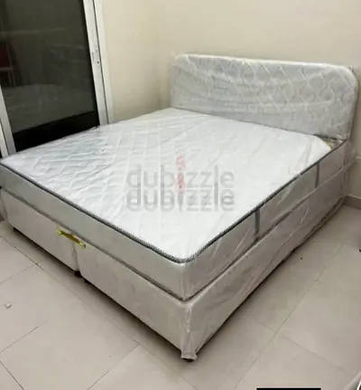 Brand new King size Amrican diwan base bed with Mattress Available