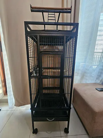 Large Metal Bird Cage for Parrots  Birds - 155cm Tall