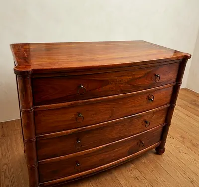Marina homes solid Classic Dark Wood Four-Drawer Dresser