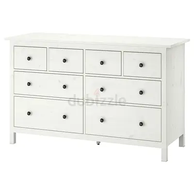 BRAND IKEA White 8-Drawer Wooden Dresser / Chest of Drawers