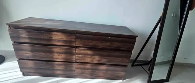 Wooden 6-Drawer Dresser / Sideboard - Dark Finish