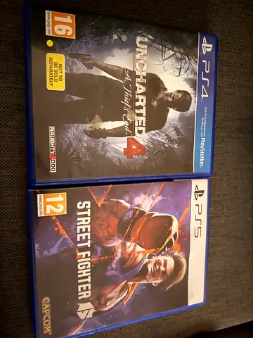 Uncharted 4 (PS4)  Street Fighter 6 (PS5) - Good Condition