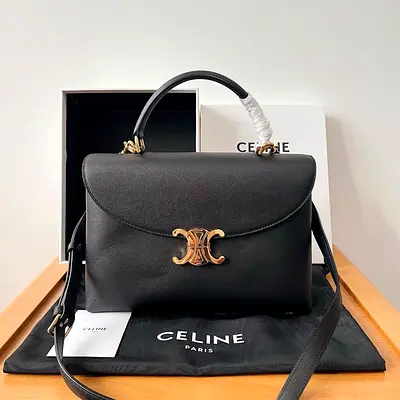 Celine Nino Medium Bag in Black Calfskin