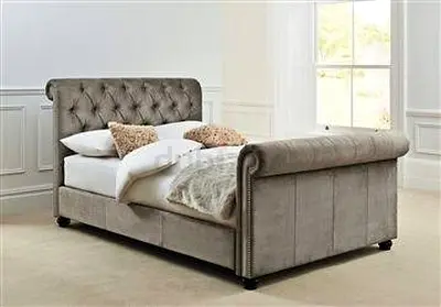 Brand New Premium Quality Velvet Bed - Queen Size - Fully Custom Made - UAE Sharjah Manufactured