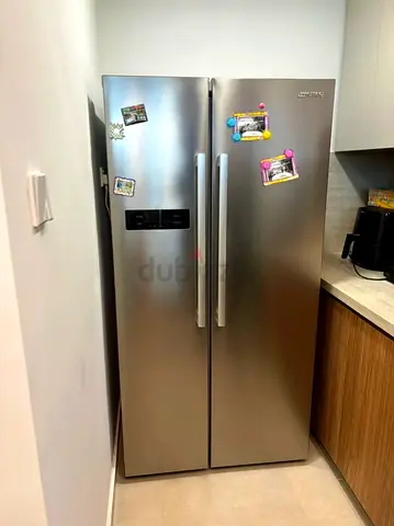 Side-by-side Stainless Steel Refrigerator - Good Condition