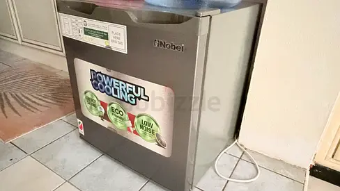 Used Nobel Compact Refrigerator - Silver, Good Working Condition