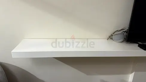 White Floating Wall Shelf - Minimal Modern Design