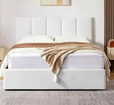 White Bed Frame — Queen Size