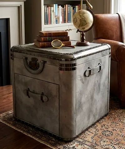 Luxury leather side table (Michael Yeung)
