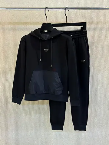 Black Prada-style Hoodie and Joggers Set