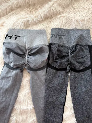 2 PIECE AUTHENTIC ECHT APPAREL SCRUNCH LEGGINGS -XS