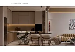 Furnished 1 Bedroom | Samana Boulevard Heights | Pool &amp; Skyline Views