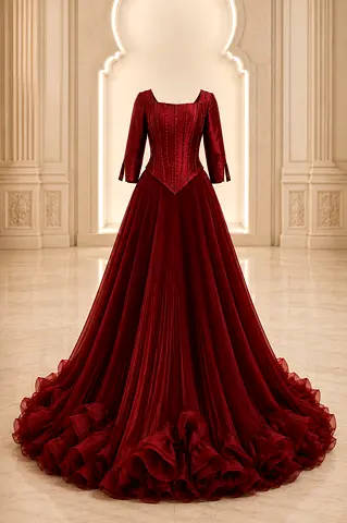 Maroon dress