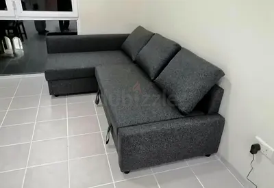 ikea Grey L-shaped Sofa Bed with Storage — Good Condition