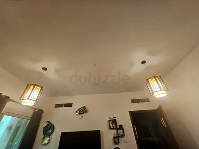 Pair of decorative hanging pendant ceiling lamps Homebox.