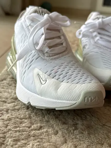 AUTHENTIC Nike Air Max-White And Silver Sneakers - 38 size