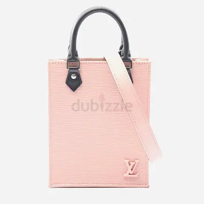 Authentic Louis Vuitton Petit Sac Plat Rose Valerine Epi Leather Crossbody Bag