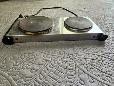 Electric Grill / Hot Plate - Double Burner Stainless Surface (Used)