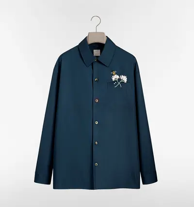 Dior Orginal Cotton Poplin Flower Bee  Embroidery