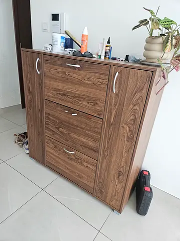 24 pair wooden shoe cabinet