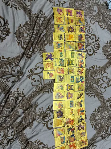50+ pokemon cards (ALL GOLD EDITION) it depends on you how much you want which one you want