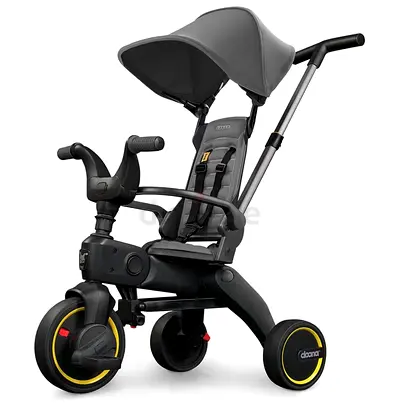 Doona Liki Trike 4-in-1 Convertible Tricycle – black 10 months to 5 years