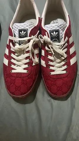 Red Gucci x Adidas sneakers, size 9 , gently used