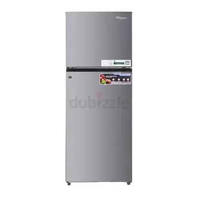 Silver Double Door Refrigerator - Top Freezer, Good Condition