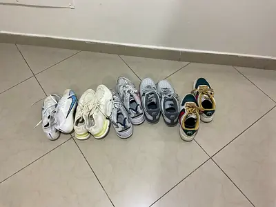 Collection of 5 used sneakers - mixed sizes and brands