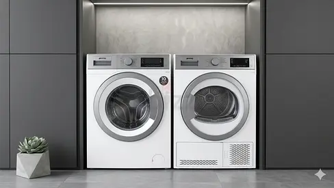 Smeg latest model separate set 8 kg washer and 8 kg dryer freestanding