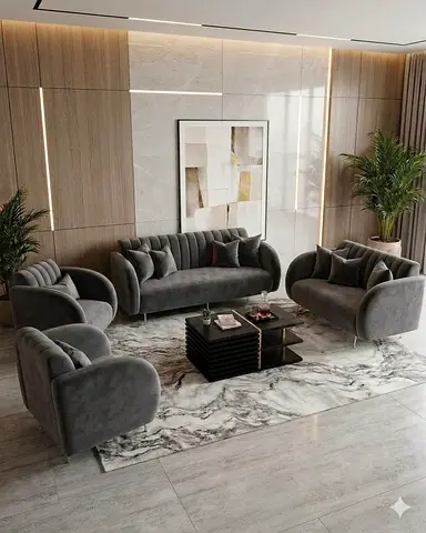 Modren Living Room Sofa Set 7-Seater (3+2+1+1) Brand New For Sale
