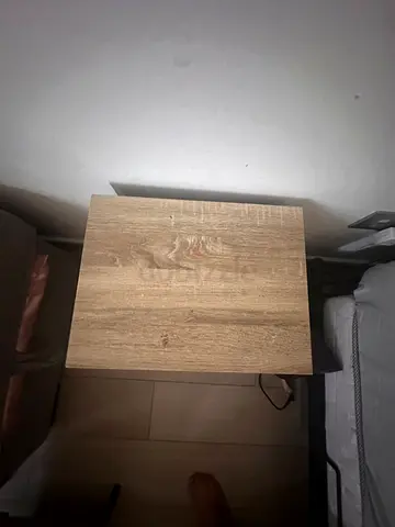 Simple Wooden Nightstand / Bedside Table - Light Oak Finish