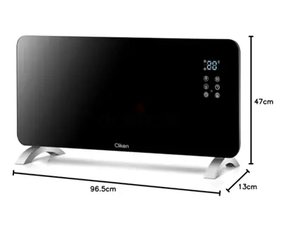 Glass Convector Space Heater Clikon