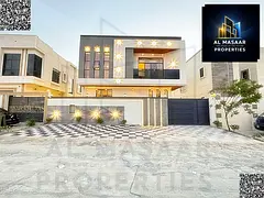 Villa for sale in Ajman | Al Helio 2 area | 5 bedrooms, majlis, hall, maid's room and roof | Freehol