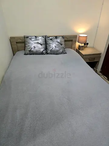 Wooden bed frame 120x200 from home box with free matress of needed