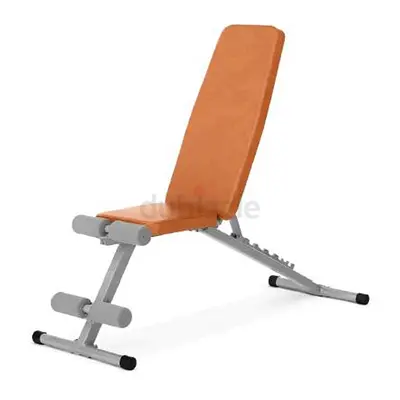 Incline Training Foldable Unisex Weight Bench With Leg Lock – Brown