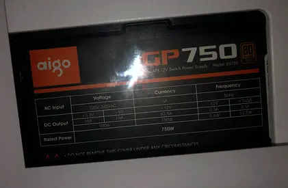 Aigo GP750 Power Supply
