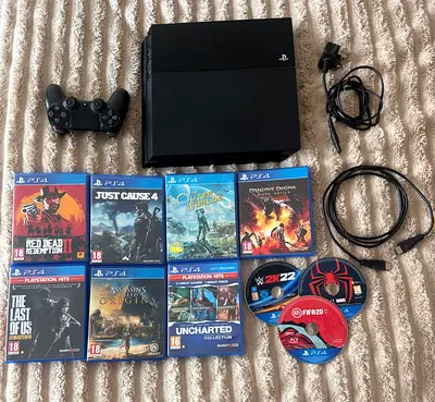 PS4 Fat 500GB + 1 Controller + 9 Games Bundle