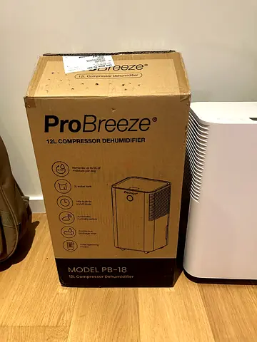 Pro Breeze 12L/Day Dehumidifier for Home Automatic Humidity Sensor  Display
