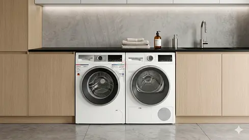 Bosch latest model series 4 10 kg washer and 9 kg dryer separate set freestanding type
