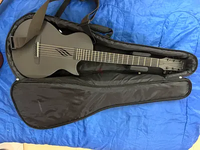 Enya Matte Black Acoustic-Electric Guitar with Gig Bag - Good Condition