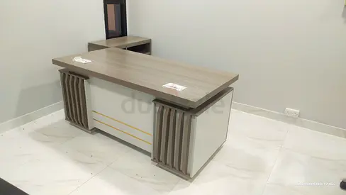 NEW Modern L-shaped Office Desk with Storage - Light Wood Finish