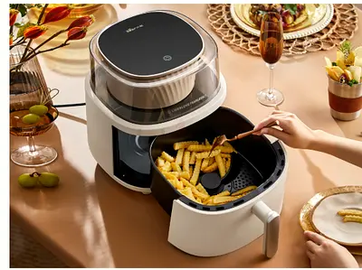 Used 5.5L Healthy Air Fryer with Rotisserie — Good Condition