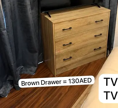 Wooden 3-Drawer Chest / Dresser - Good Condition