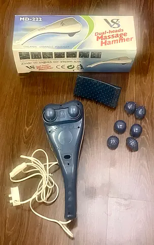 Handheld Dual-Head Electric Massage Hammer MD-222 with Attachments